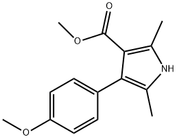 1H-Pyrrole-3-carboxylicacid,4-(4-methoxyphenyl)-2,5-dimethyl-,methylester(9CI) Struktur