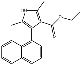 1H-Pyrrole-3-carboxylicacid,2,5-dimethyl-4-(1-naphthalenyl)-,ethylester(9CI) Struktur