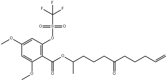 rac 2,4-Dimethoxy-6-[[(trifluoromethyl)sulfonyl]oxy]benzoic Acid 1-Methyl-5-oxo-9-decen-1-yl Ester
