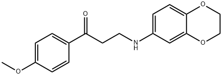 3-(2,3-DIHYDRO-1,4-BENZODIOXIN-6-YLAMINO)-1-(4-METHOXYPHENYL)-1-PROPANONE Struktur