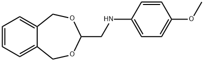 (5,9-DIHYDRO-6,8-DIOXA-BENZOCYCLOHEPTEN-7-YL-METHYL)-(4-METHOXY-PHENYL)-AMINE Struktur