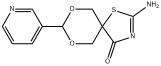 2-AMINO-8-PYRIDIN-3-YL-7,9-DIOXA-1-THIA-3-AZA-SPIRO[4.5]DEC-2-EN-4-ONE Struktur