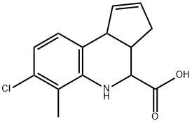 7-CHLORO-6-METHYL-3A,4,5,9B-TETRAHYDRO-3H-CYCLOPENTA[C]QUINOLINE-4-CARBOXYLIC ACID Struktur