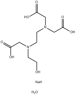 N-(2-HYDROXYETHYL)ETHYLENEDIAMINETETRAACETIC ACID, TRISODIUM SALT HYDRATE Struktur