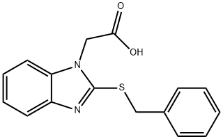 [2-(BENZYLTHIO)-1H-BENZIMIDAZOL-1-YL]ACETIC ACID Struktur