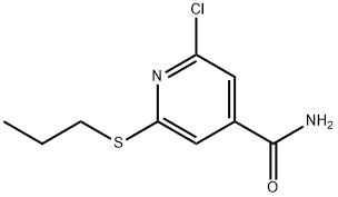 2-Chloro-6-(propylthio)-4-pyridinecarboxamide Struktur