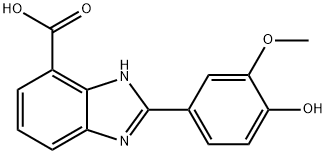 2-(4-HYDROXY-3-METHOXY-PHENYL)-1H-BENZOIMIDAZOLE-4-CARBOXYLIC ACID Struktur