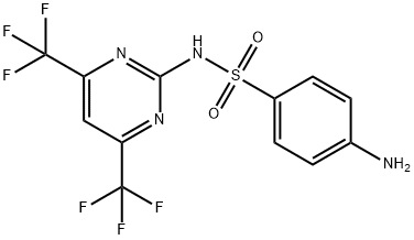 N'-[4,6-Bis(trifluoromethyl)-2-pyrimidinyl]sulfanilamide Struktur