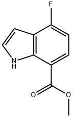 4-FLUORO-7-INDOLE CARBOXYLIC ACID METHYL ESTER Struktur