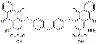 4,4'-[methylenebis(4,1-phenyleneimino)]bis[1-amino-9,10-dihydro-9,10-dioxoanthracene-2-sulphonic] acid Struktur