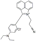 1-(2-cyanoethyl)-2-[4-(diethylamino)phenyl]benz[cd]indolium chloride  Struktur