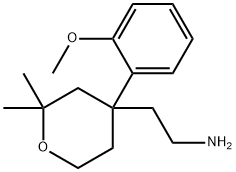 2-[4-(2-METHOXY-PHENYL)-2,2-DIMETHYL-TETRAHYDRO-PYRAN-4-YL]-ETHYLAMINE Struktur