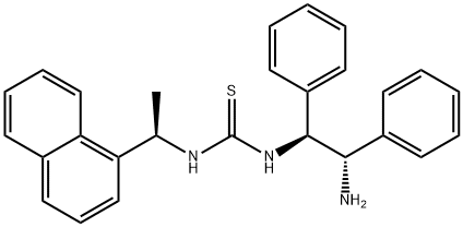 N-[(1S,2S)-2-aMino-1,2-diphenylethyl]-N'-[(1R)-1-(1-naphthalenyl)ethyl]-Thiourea Struktur