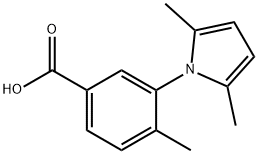 3-(2,5-dimethyl-1H-pyrrol-1-yl)-4-methylbenzoic acid Struktur