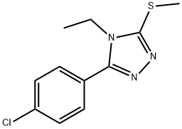 3-(4-Chlorophenyl)-4-ethyl-5-(methylthio)-4H-1,2,4-triazole Struktur