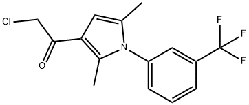 1-ETHANONE, 2-CHLORO-1-[2,5-DIMETHYL-1-[3-(TRIFLUOROMETHYL)PHENYL]-1H-PYRROL-3-YL]- Struktur