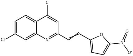 4,7-Dichloro-2-[2-(5-nitro-2-furanyl)ethenyl]quinoline Struktur