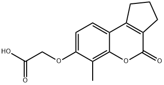 (6-METHYL-4-OXO-1,2,3,4-TETRAHYDRO-CYCLOPENTA[C]CHROMEN-7-YLOXY)-ACETIC ACID Struktur