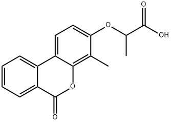 2-(4-METHYL-6-OXO-6H-BENZO[C]CHROMEN-3-YLOXY)-PROPIONIC ACID Struktur