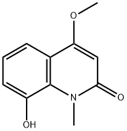 8-Hydroxy-4-methoxy-1-methylquinolin-2(1H)-one Struktur