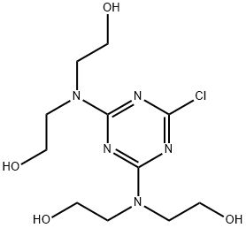 2,2',2'',2'''-[(6-chloro-1,3,5-triazine-2,4-diyl)dinitrilo]tetrakisethanol Struktur