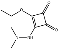 3-(2,2-DIMETHYLHYDRAZINO)-4-ETHOXYCYCLOBUT-3-ENE-1,2-DIONE Struktur