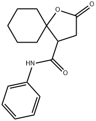 2-Oxo-N-phenyl-1-oxaspiro(4.5)decane-4-carboxamide Struktur