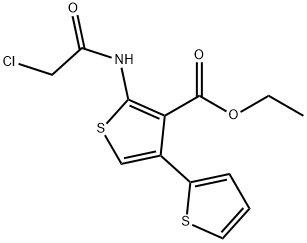 3-THIOPHENECARBOXYLIC ACID, 2-[(2-CHLOROACETYL)AMINO]-(2-THIENYL)-, ETHYL ESTER Struktur