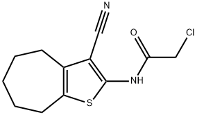 2-CHLORO-N-(3-CYANO-5,6,7,8-TETRAHYDRO-4H-CYCLOHEPTA[B]THIOPHEN-2-YL)-ACETAMIDE Struktur