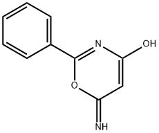 6H-1,3-Oxazin-4-ol, 6-imino-2-phenyl- Struktur