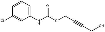 4-hydroxy-2-butynyl (3-chlorophenyl)carbamate  Struktur