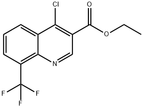 4-CHLORO-8-(TRIFLUOROMETHYL)QUINOLINE-3-CARBOXYLIC ETHYL ESTER Struktur