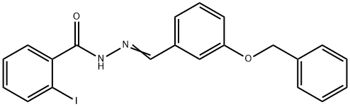 N'-[3-(benzyloxy)benzylidene]-2-iodobenzohydrazide Struktur