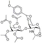 Methyl 2-Acetamido-2-deoxy-4,6-anisolydene-O-[β-D- (2,3,4,6-tetraacetyl) galactopyranosyl]-α-D-galactopyranoside Struktur