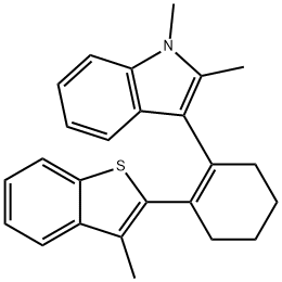 1,2-DIMETHYL-3-[2-(3-METHYL-BENZO[B]THIOPHEN-2-YL)-CYCLOHEX-1-ENYL]-1H-INDOLE Struktur