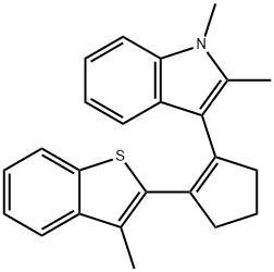 1,2-DIMETHYL-3-[2-(3-METHYL-BENZO[B]THIOPHEN-2-YL)-CYCLOPENT-1-ENYL]-1H-INDOLE Struktur