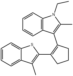 1-ETHYL-2-METHYL-3-[2-(3-METHYL-BENZO[B]THIOPHEN-2-YL)-CYCLOPENT-1-ENYL]-1H-INDOLE Struktur