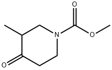 methyl 3-methyl-4-oxopiperidine-1-carboxylate Struktur