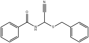 N-[(Benzylthio)cyanomethyl]benzamide Struktur