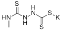 potassium 3-(methylthiocarbamoyl)dithiocarbazate Struktur