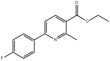 ETHYL 6-(4-FLUOROPHENYL)-2-METHYLPYRIDINE-3-CARBOXYLATE Struktur