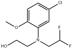 Ethanol, 2-(5-chloro-2-methoxyphenyl)(2,2-difluoroethyl)amino- Struktur