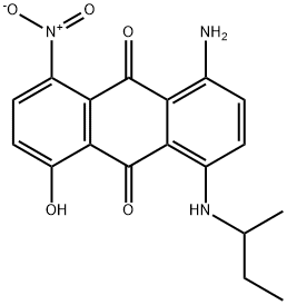 1-amino-5-hydroxy-4-[(1-methylpropyl)amino]-8-nitroanthraquinone Struktur