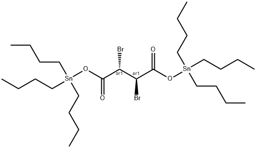 (R*,S*)-8,9-dibromo-5,5,12,12-tetrabutyl-7,10-dioxo-6,11-dioxa-5,12-distannahexadecane Struktur