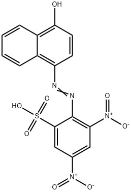 2-[(4-hydroxy-1-naphthyl)azo]-3,5-dinitrobenzenesulphonic acid Struktur