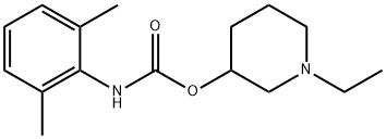 N-(2,6-Dimethylphenyl)carbamic acid 1-ethyl-3-piperidinyl ester Struktur