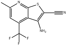 3-AMINO-6-METHYL-4-(TRIFLUOROMETHYL)THIENO[2,3-B]PYRIDINE-2-CARBONITRILE Struktur