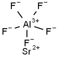 strontium pentafluoroaluminate Struktur