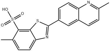 6-methyl-2-(2-methyl-6-quinolyl)benzothiazole-7-sulphonic acid  Struktur