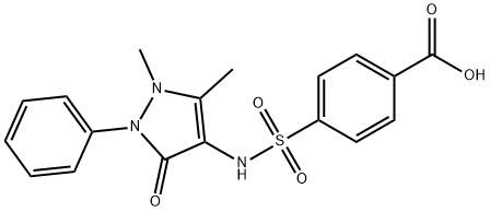 4-(1,5-DIMETHYL-3-OXO-2-PHENYL-2,3-DIHYDRO-1H-PYRAZOL-4-YLSULFAMOYL)-BENZOIC ACID Struktur